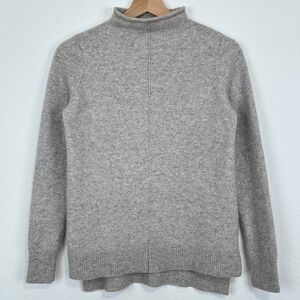 Womens Quiet Luxury Minimalist Timeless Capsule Substantial Sweater Sz M Mock